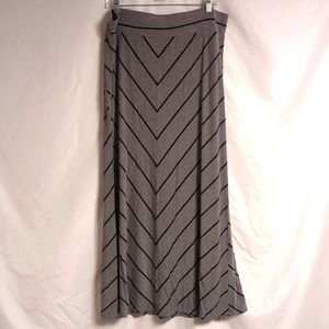 Chevron Striped Maxi Skirt
